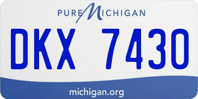 MI license plate DKX7430