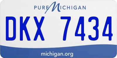 MI license plate DKX7434