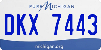 MI license plate DKX7443
