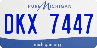 MI license plate DKX7447