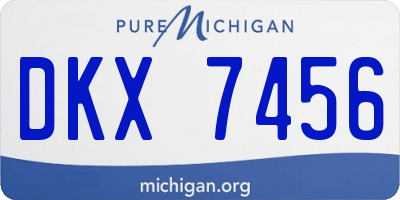 MI license plate DKX7456