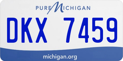 MI license plate DKX7459
