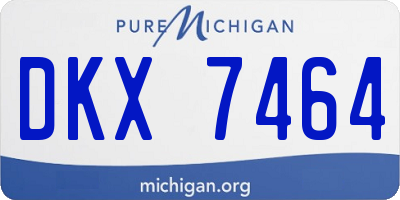 MI license plate DKX7464