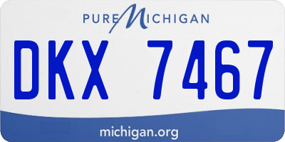 MI license plate DKX7467