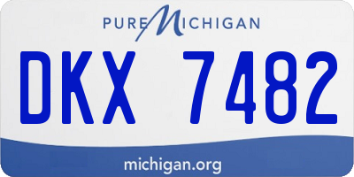 MI license plate DKX7482