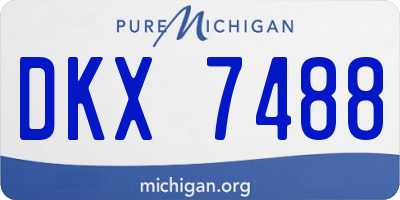 MI license plate DKX7488