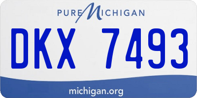 MI license plate DKX7493