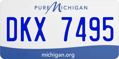 MI license plate DKX7495