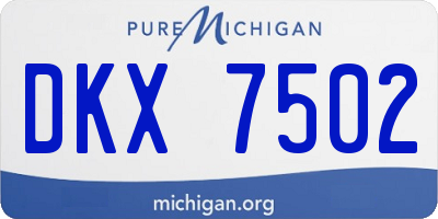 MI license plate DKX7502