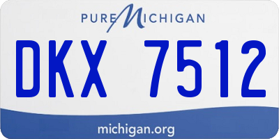 MI license plate DKX7512