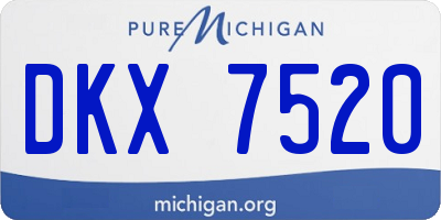MI license plate DKX7520