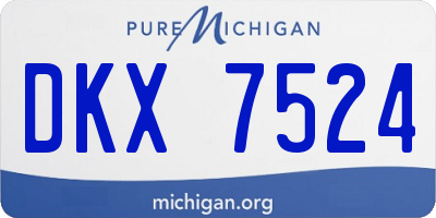 MI license plate DKX7524