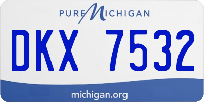 MI license plate DKX7532