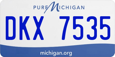 MI license plate DKX7535