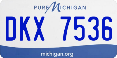 MI license plate DKX7536