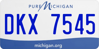 MI license plate DKX7545
