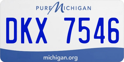 MI license plate DKX7546