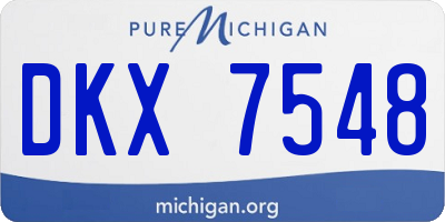 MI license plate DKX7548