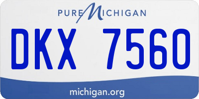 MI license plate DKX7560