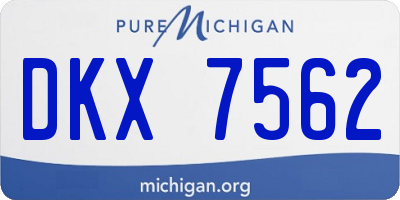 MI license plate DKX7562