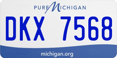 MI license plate DKX7568