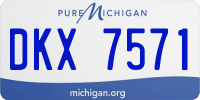 MI license plate DKX7571