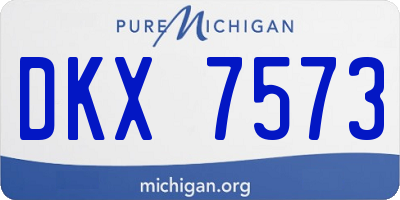 MI license plate DKX7573