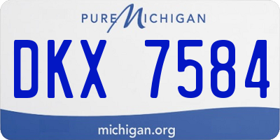 MI license plate DKX7584