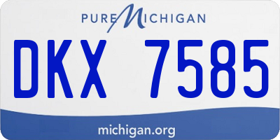 MI license plate DKX7585