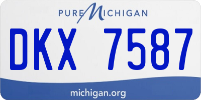 MI license plate DKX7587