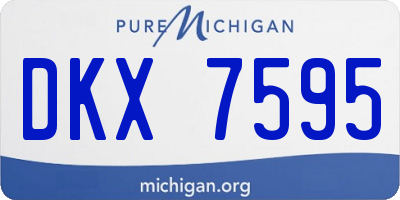 MI license plate DKX7595