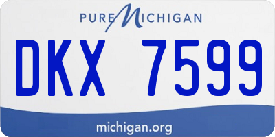 MI license plate DKX7599