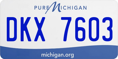 MI license plate DKX7603