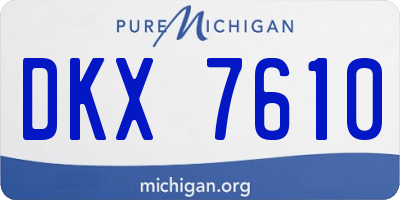 MI license plate DKX7610