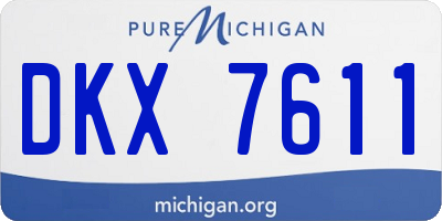 MI license plate DKX7611