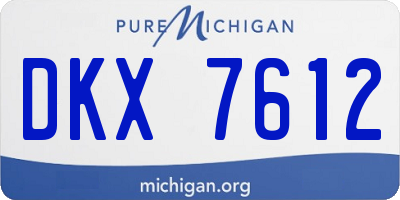 MI license plate DKX7612