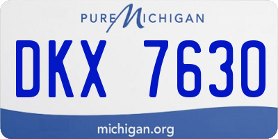 MI license plate DKX7630