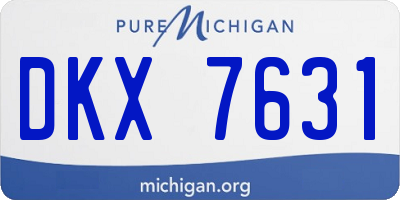 MI license plate DKX7631