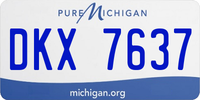 MI license plate DKX7637