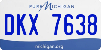 MI license plate DKX7638