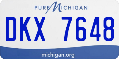 MI license plate DKX7648