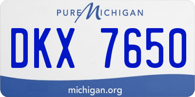 MI license plate DKX7650