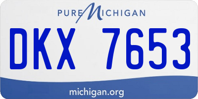MI license plate DKX7653