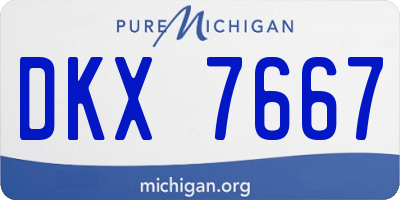 MI license plate DKX7667