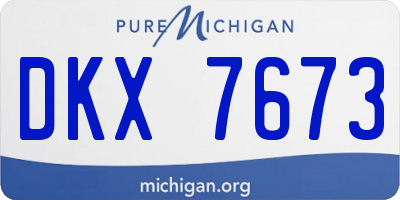 MI license plate DKX7673