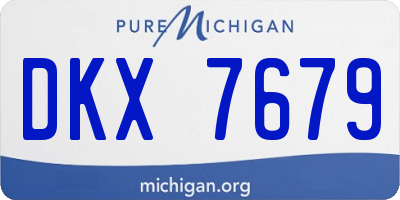 MI license plate DKX7679