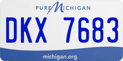 MI license plate DKX7683