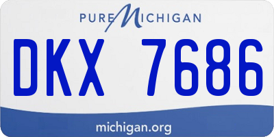 MI license plate DKX7686