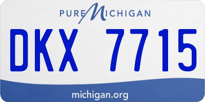 MI license plate DKX7715