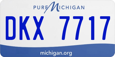 MI license plate DKX7717